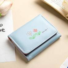 Candy Color Printed Small Wallet, Minimalist Retro Style Coin Purse For Girl, Compact & Elegant Coin Pouch - Multicolor - View 5