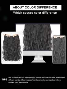 Extensiones de cabello rizado de 3 piezas con patrón de onda de agua y rizado grande para peluca de cabello largo de niños