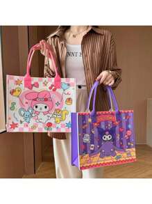 Sanrio Sanrio Kuromi Cartoon Printed Felt Bag Handbag Felt Tote Bag Storage Bag Felt Gift Bag