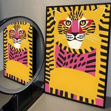 1pc Wild Leopard Tiger Vase Flower Girl Power Posters And Wall Art Canvas Painting Poster Decor Living Room Home Decoro No Frame