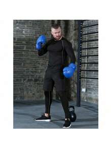 3pcs Men's Gym Sportswear Set, Quick Dry Compression Training Suits For Running, Basketball, All Seasons