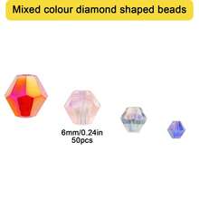3/4/6/8毫米奥地利玻璃珠，闪亮刻面尖珠玻璃珠，适用于珠宝制作、手镯、项链、手工艺品、时尚配饰、服装装饰