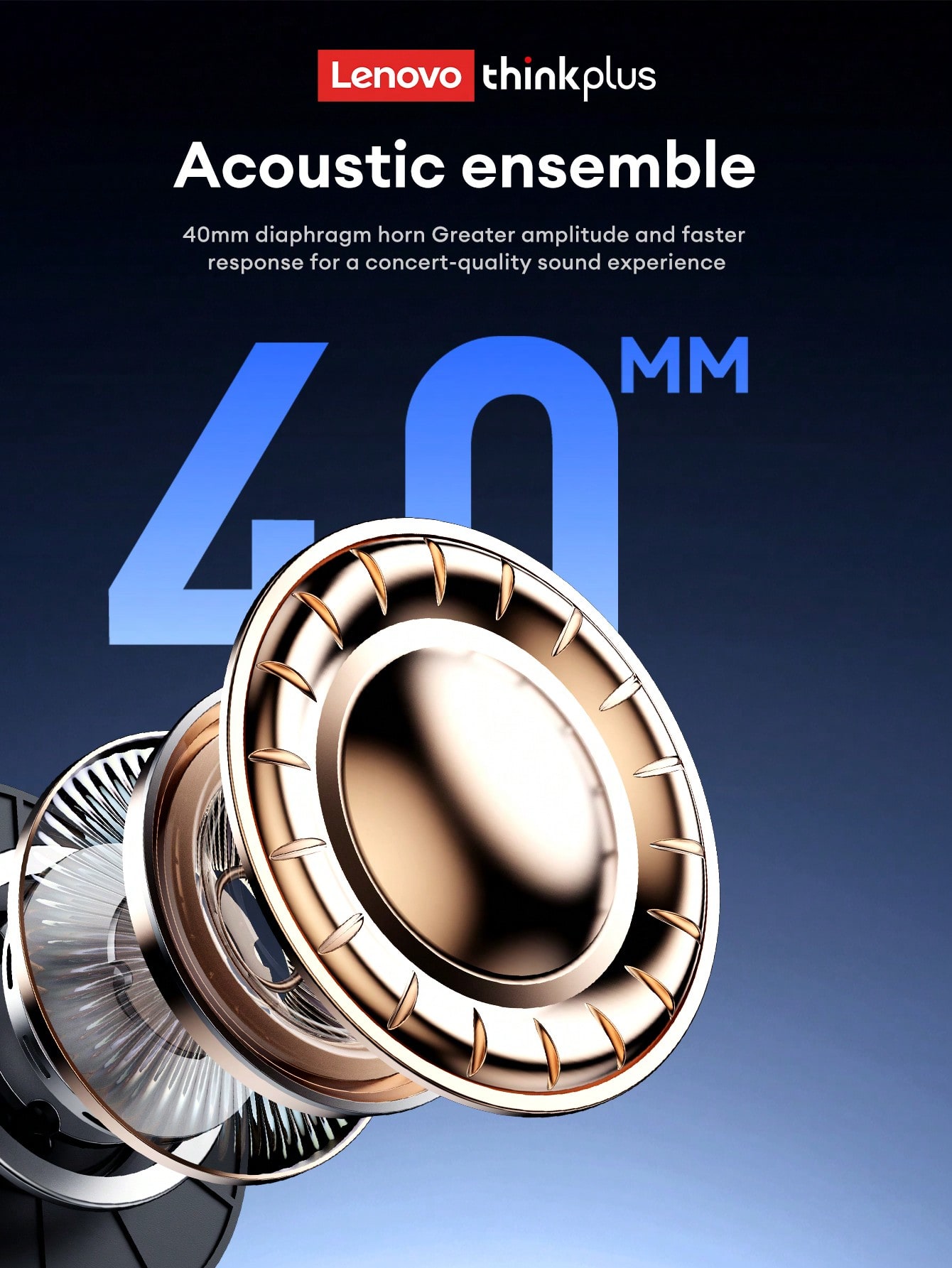 Lenovo سماعات رأس لاسلكية من ليونوفو TH53 للأعمال...