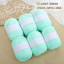 6pcs/Pack, Silk Blended Knitting, Soft & Lightweight Beige Color Friendly Crochet - Suitable For Sweaters, Scarves, Hats, Cardigans And Jackets In Various Colors, Handmade Knitting Ball (300g) - 6-pack - View 19