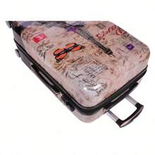 3 Pieces Set European Brand French Design PCPP Material 20" + 24" + 28" Luggage Set, Full Print Eiffel Tower, Expandable Large Capacity, Quiet Wheels, Lock, Waterproof & Durable, 1 Year Warranty, Travel Essential, Holiday Must-Have, Elegant Look, Lightweight & Comfortable, Family Travel Special Gift, Top Product, Bright Spring/Summer Color, Unisex, Cheap Airline Hand Luggage Carry-On