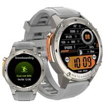 Military Rugged GPS Smartwatch For Men‌, 1.43" AMOLED Display‌, 50M Waterproof‌, 500mAh Battery, BT5.3 Calls, Altitude, Atmospheric Pressure, Compass‌, 170+Sports Tracking, Fitness Tracker For Outdoor, Climbing, Camping, Running, Gym, Compatible With Android & IOS