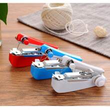 1pc Portable Mini Manual Sewing Machine, Multifunctional Handheld Portable Sewing Device For Household Use, Hand Sewing Needles Embroidery Needles Cross Stitch Needles (Color Of Needle Case Is Random)