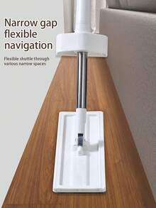 مجموعة ممسحة مسطحة متحركة 360 درجة للتنظيف المنزلي - ممسحة أرضيات تنظيف بدون يدين ذاتية العصر مع 2 وسادة ميكروفايبر قابلة لإعادة الاستخدام، خشن وكاشطة مياه - ممسحة رطبة/جافة/غبار للأرضيات الصلبة والخشبية والباركيه والبلاط والفينيل - مع مقبض من الفولاذ المقاوم للصدأ ورأس بطول 36 سم نظام متعدد الأسطح