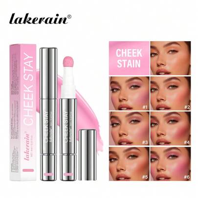lakerain Lakerain Liquid Blush Pen Sponge Brush Head Design Convenient For Spot Painting, Blending And Overlaying, Long-Lasting Blush Pen Contains Skin-Nourishing Ingredients 6 Colors