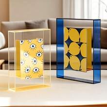 Joivida 5/6/7/8英寸彩色亚克力相框盒DIY海报安装展示架桌面摆件创意图片留言板支架