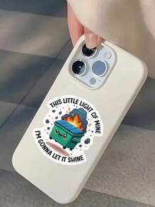 "This Little Light Of Mine, I'm Gonna Let It Shine" Humorous Sticker. The Cartoon Pattern Of Burning Trash Cans Decorate Your Laptop, Water Bottle, Journal, Skins, Guitars, Helmets, Office Supplies, School, Skateboards, Luggage, Water Bottle, And Other Funny Vinyl Record Waterproof Decal,School Supplies,Back To School