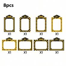 8pcs Graduation Frame Vase Decor, GRAD Theme Decorations For Classmates, Graduation Season Vase Frame Inserts, Graduation Ceremony Atmosphere Decorative Vase Frames