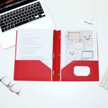 American Style PP File Folder, Office File Organizer, Document Classification Binder, Plastic D-Ring Report File Clip,Back To School,School Supplies