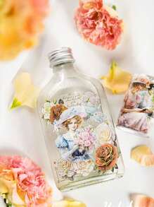 2m Spring Girl Series 6 Kinds Decorative PET DIY Craft Scrapbooking Adhesive Tapes For Notebook, Laptop Case, Water Cup, Etc.,School Supplies,Back To School