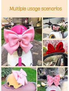 Helmet Decoration Accessories - Large Bow, Suitable For Motorcycles, Electric Vehicles, Mopeds, Scooters - Multicolor - View 2