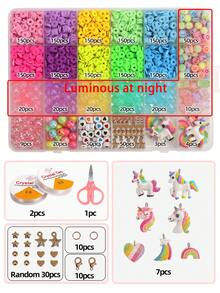 DIY Unicorn Faux Pearl Beading Set, Suitable For Jewelry & Accessories Making, Great Gift For Family, Friends, And Classmates - Multicolor - View 10