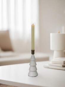 1 Piece Elegant Pine Wood Christmas Tree Candlestick Holder, Classical Pyramid Base With Moon Tabletop Decorations, For Festive, Decor, Ding Table Decor, Room Decorations, Wedding Centerpiece Candle Holder Decorations, Christmas Decorations Home Decor, Christmas Gifts