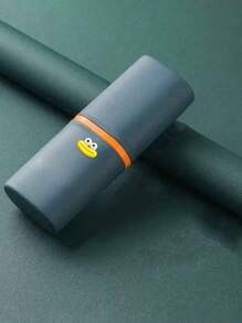 Caja elegante y simple para cepillo de dientes, con accesorios divertidos con forma de boca de salchicha pegados, Estuche portátil, organizador a prueba de polvo con serie de letras A-Z para guardar cepillo de dientes y pasta dental, diseño resistente al agua, accesorios de baño, esenciales de viaje, artículos escolares, artículos de vacaciones, accesorios de campamento, esenciales de verano