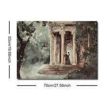 1pc Framed/Unframed Pride And Prejudice Temple Proposal Wall Art Poster Canvas Print Retro Cottagecore Aesthetic Decor Bookworm Vintage Painting For Dorm,Apartment,Bedroom,Living Room,Modern Home Decoration - Multicolor - View 10