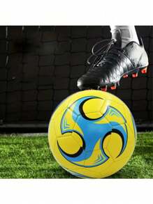 1 Stück Fußball Größe 5 mit personalisiertem Namen, für Outdoor und Indoor Schulsport Aktivitäten, explosionssicher, klassisches Design, geeignet für Training und Praxis