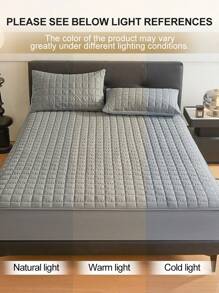 1pc Warterproof Fitted Sheet, Bedding, Waterproof Mattress Protector, Skin-Friendly Mattress Cover, Bedroom Decor, Breathable Quilted Mattress Cover For 8-15" Mattress, Room Decor, Noiseless Bed Mattress Cover For Bedroom, Dorm Room