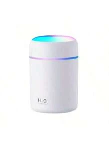 RAF Humidifier, USB Plug-In Mini Humidifier, 7-Color Light Source Humidifier, Can Be Added With Aromatherapy To Make An Aromatherapy Machine. Powered By USB, Dual Spray For Car And Home Use, Capacity 10.57oz/300ml (Without Essential Oil),Umidificador De Ar