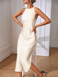 Eur Latin Tailored Dress - 米色 - 查看 7
