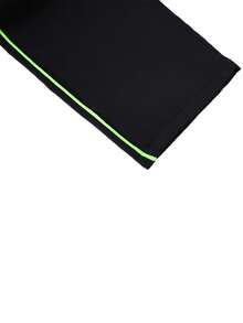 1pc Men's Spring/Summer Sportswear, Casual Loose Outdoor/Running/Training Sweatpants, Daily Commuting, Fashion Loose Straight Leg Contrast Color Casual Pants For Summer Holiday/Beach - Black - View 5