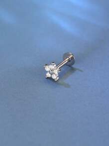 Pendientes de plata de ley 925 con flores de moissanita para mujer, aretes clásicos minimalistas, regalo de boda o para mamá, joyería fina