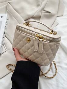 New Popular Top Handle Crossbody Bag, Minimalist Design, Shoulder Bag - Khaki - View 3