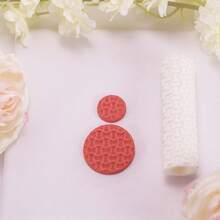 1pc/4pcs Polymer Clay Texture Roller, Earring Ceramic Stamp Jewelry, Embossing Ceramic Texture Roller, For Jewelry Making (Texture) - White - View 12