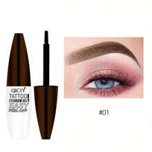 Gel tinte de cejas de tatuaje que se pela, tinte de cejas de tatuaje semi-permanente que se pela, dura hasta 3 días, impermeable, a prueba de transferencia, para unas cejas talla grande llenas y definidas