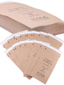 10/20/50/100pcs Self-Sealing Sterilization Bags, Disposable Kraft Paper Self-Seal Bags, 20x10cm, Suitable For Nail Tools, Nail Salon And Spa, Nail Care Products - Brown - View 8