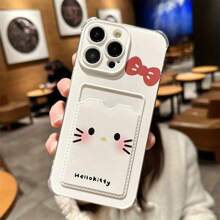 Sanrio Sanrio Kitty Card Holder Phone Case, Shockproof And Anti-Fall, Can Insert Cards, Photos, Suitable Compatible With Apple 16 16pro 16promax 15pro 15promax 14 14promax 13 12 11 XSMAX XR, Cartoon Creative Anti-Fall Case Compatible With Galaxy S25, Galaxy S24 ULTRA, Galaxy S24 FE, Galaxy S25 ULTRA, Galaxy A36, Galaxy A56, Galaxy S23 Ultra, -SPARK GO 2024, POP8, SPARK20C, SPARK20, POVA6, POVA6PRO 5G, POP9 4G, SPARK GO1, SPARK GO 2025, Can Hold Student ID, Credit Card, ID Card