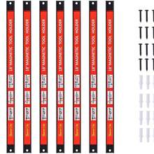 Magnetic Tool Holder 18 Inch 8 Pack Heavy Duty Magnet Tool Bar Strip Rack Wall Mount Red - Red - View 7