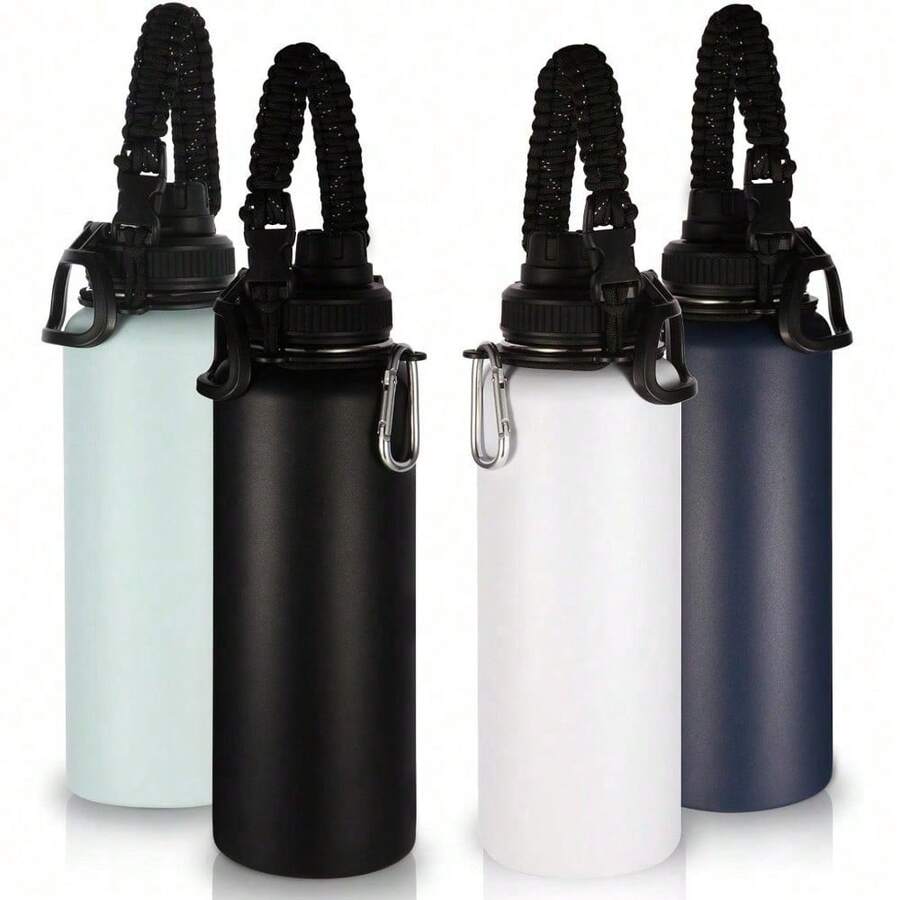 Botellas de agua aisladas a granel,paquete de 4 unidades,botella deportiva de acero inoxidable de 40 onzas - Multicolor - Ver 1