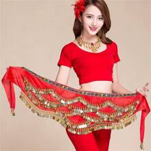 Nile Belly Dance Waist Chain, Sparkly Jeweled Waist Chain For Dance Performance, Exercise And Stage Shows