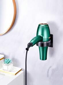 Soporte de pared para secador de pelo, organizador de baño para secador sin taladro, estante para plancha, tenaza, y otros utensilios de aseo