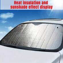 1pc Car Sun Shield, Car Front Windshield Curtain, Rear Heat Shield Reflective Aluminum Foil, Sun Shield, Cooling Insulation, Automotive General, 130cm*60cm - one-size - View 1