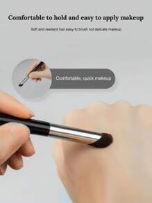 1 Stück schwarzer runder Abdeckstift-Make-up-Pinsel, nahtlose Abdeckung für Pickel, Aknenarben und dunkle Augenringe