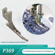 Pie prensatela para máquina de coser con cuentas y lentejuelas para vestidos de novia y ropa de moda, sin necesidad de martillar las cuentas, repuesto de pie de prensa fijo para máquina de coser