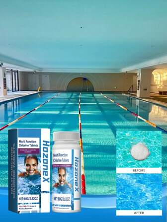 80g zwembadreinigingstabletten, snel oplossende multifunctionele bruistabletten voor waterzuivering en geurverwijdering