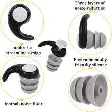 Silicone Swimming Ear Plugs 1 Pair, Waterproof Ear Plugs For Swimming, Soft Silicone Swim Ear Plugs Noise Reduction Ear Protection, Reusable Ear Plugs For Swimming , Surfing, Shower For Noise Reduction Earplug Sound Blocking For Sleep Snoring Study Concerts