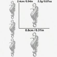 5pcs Ocean Themed Pendants - Seahorse, Shell, Conch, Turtle Charms, Beach Style DIY Necklace, Bracelet, Earring, Anklet Jewelry Making Supplies, Wholesale, PVD 18k Gold Plated