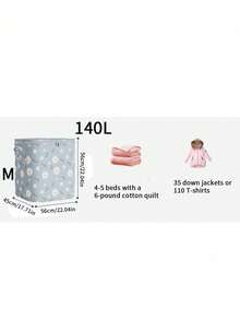 1 件可折叠布被子收纳袋，防尘、防水、防潮衣物收纳袋，带手柄，非常适合收纳被子、玩具、枕头、季节性服装、羽绒服、搬家和打包，采用优质牛津布制成，带拉链封口装饰装饰节日装饰房间装饰家居装饰卧室装饰卧室，收纳袋，家居收纳，女式白色 T 恤，女式黑色裤子，女士冬装，连衣裙， - 寶藍色 - 查看 13