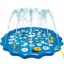 Diversión acuática al aire libre para niños: Alfombra de rociadores inflable de 39" | Estera de juegos de agua con rociadores para niños de 3 a 7 años | Juguete de agua para niños pequeños para chapotear y jugar en verano