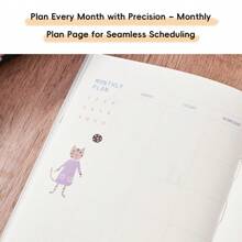1pc 365-Day Cartoon Planner, 365-Day Planner 32k Notepad Schedule Portable Diary For Students To Use For Daily Records Of Work And Study