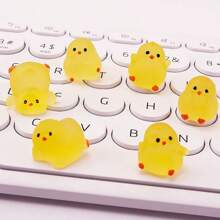5/10/20/50pcs Mini Glow In The Dark Chick DIY Accessories, Decoration For Car, Dashboard, Desktop, Room, Party, Garden Landscape