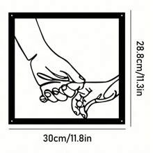 1-Piece Set Of Metal Hand-Held Wall Decorations, Minimalist Line Art Sculptures, Modern Love-Themed Hanging Decorations, Suitable For Homes, Offices, And Living Rooms. They Can Also Serve As Indoor Wall Crosses For Bedrooms During Thanksgiving And Valentine's Day.