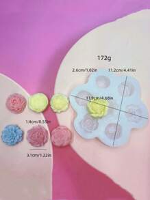 1pc Valentine's Day 3D Rose & Peony Silicone Molds For DIY Candles, Scented Soaps, And Resin Crafts - Handmade Crystal Epoxy Casting Tools - Flexible Silicone - For Beginners & Experienced Crafters - Perfect Gift For DIY Enthusiasts